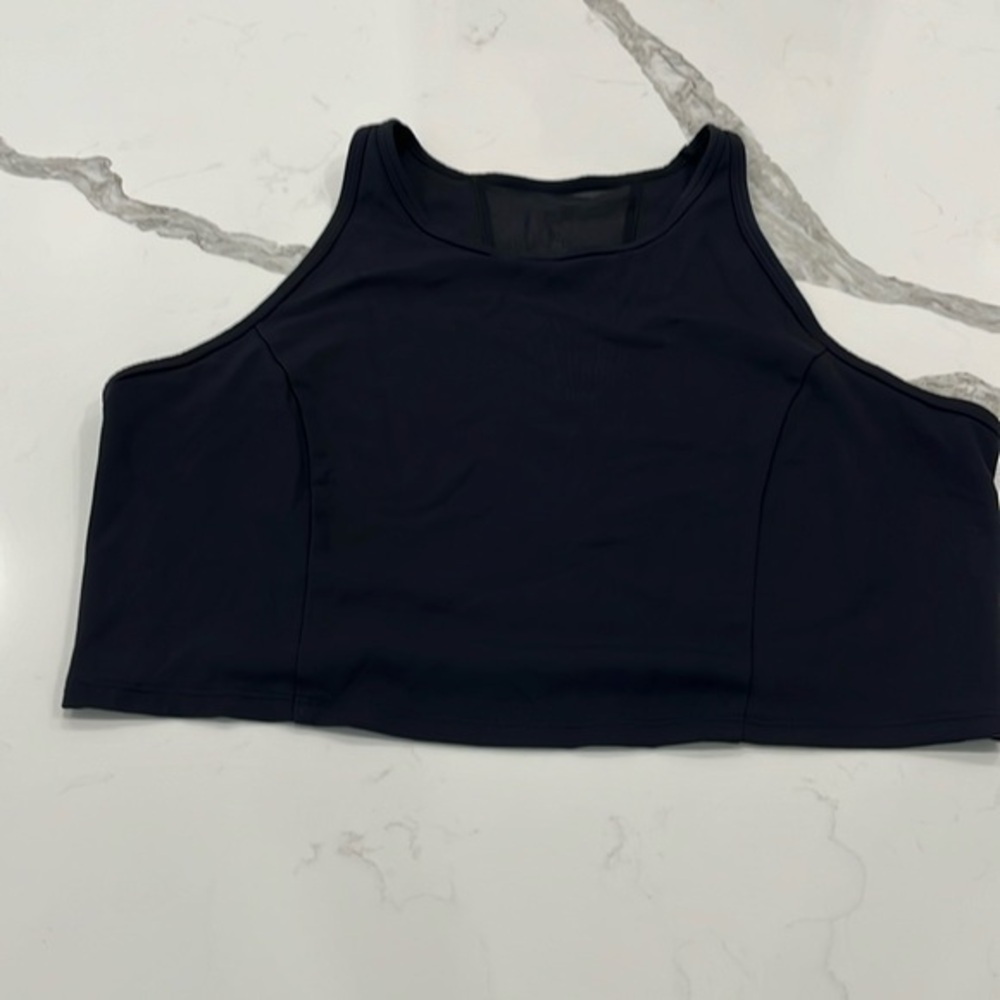 All in motion Black, crop top womens‎ size XXL with mesh going down the back